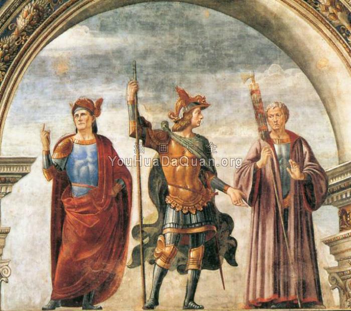 Decoration of the Sala del Gigli detail - 多梅尼科·基尔兰达约